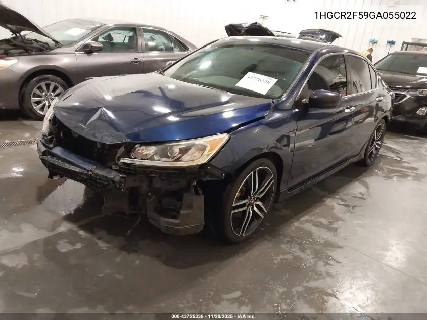 1HGCR2F59GA055022 2016 Honda Accord Sport