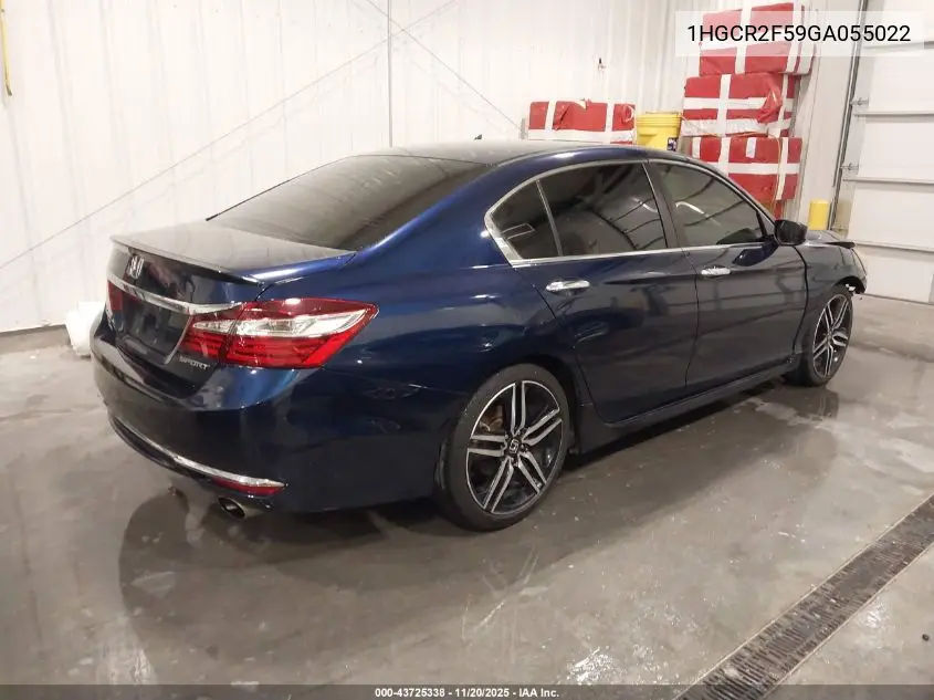 1HGCR2F59GA055022 2016 Honda Accord Sport