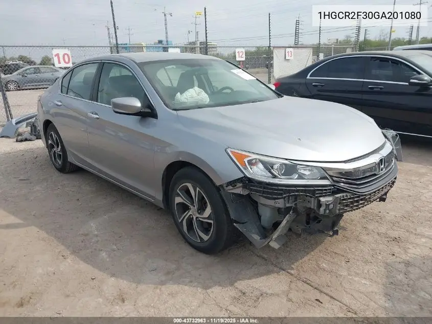 1HGCR2F30GA201080 2016 Honda Accord Lx
