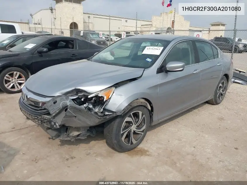 1HGCR2F30GA201080 2016 Honda Accord Lx