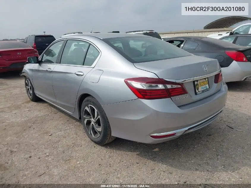 1HGCR2F30GA201080 2016 Honda Accord Lx