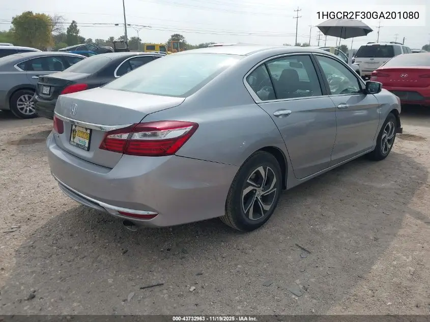 1HGCR2F30GA201080 2016 Honda Accord Lx