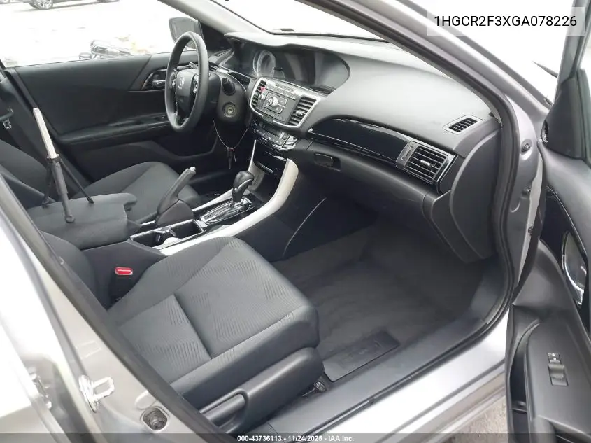1HGCR2F3XGA078226 2016 Honda Accord Lx