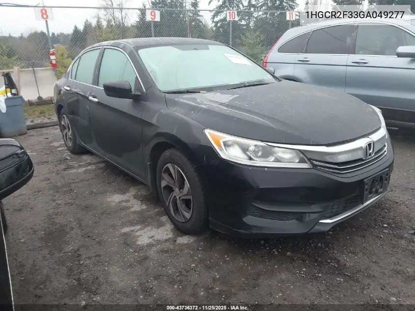 1HGCR2F33GA049277 2016 Honda Accord Lx