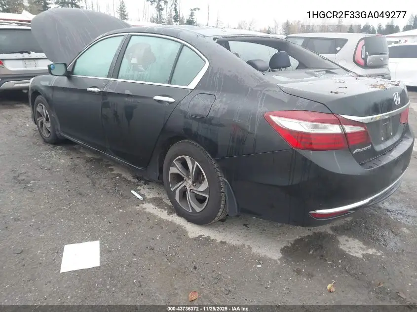 1HGCR2F33GA049277 2016 Honda Accord Lx