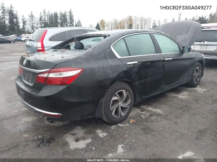 1HGCR2F33GA049277 2016 Honda Accord Lx