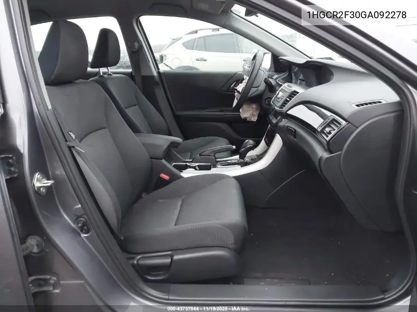 1HGCR2F30GA092278 2016 Honda Accord Lx