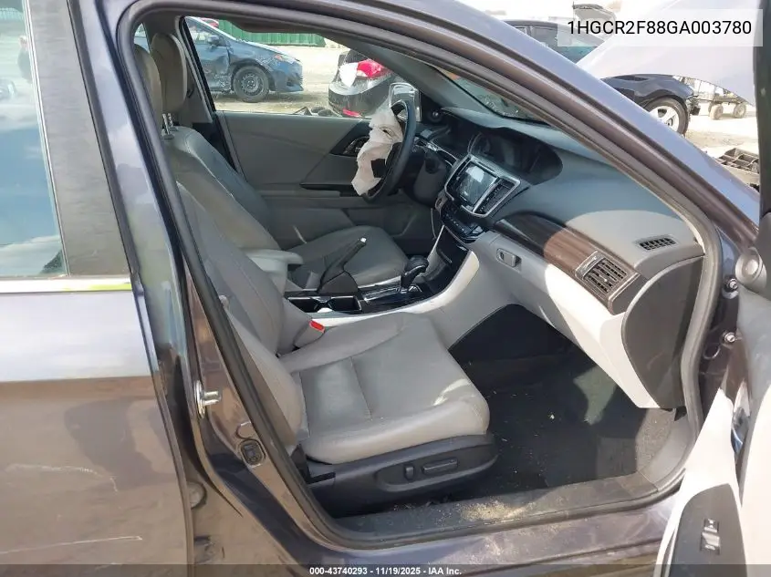 1HGCR2F88GA003780 2016 Honda Accord Ex-L