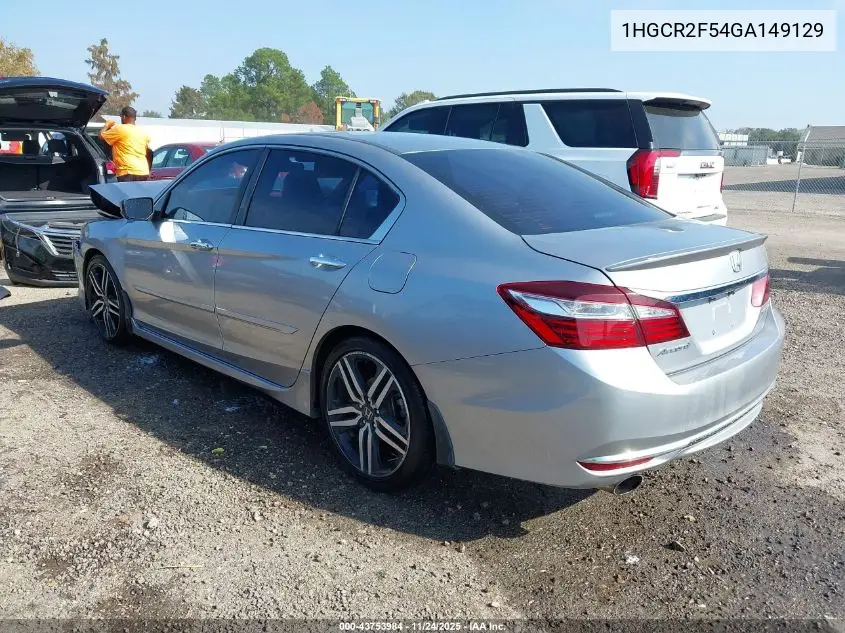 1HGCR2F54GA149129 2016 Honda Accord Sport
