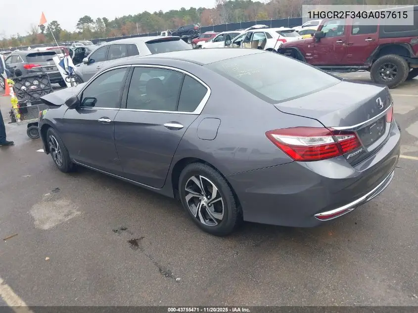 1HGCR2F34GA057615 2016 Honda Accord Lx