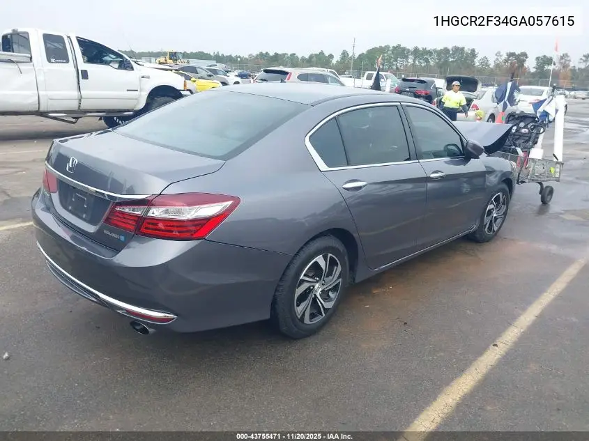 1HGCR2F34GA057615 2016 Honda Accord Lx