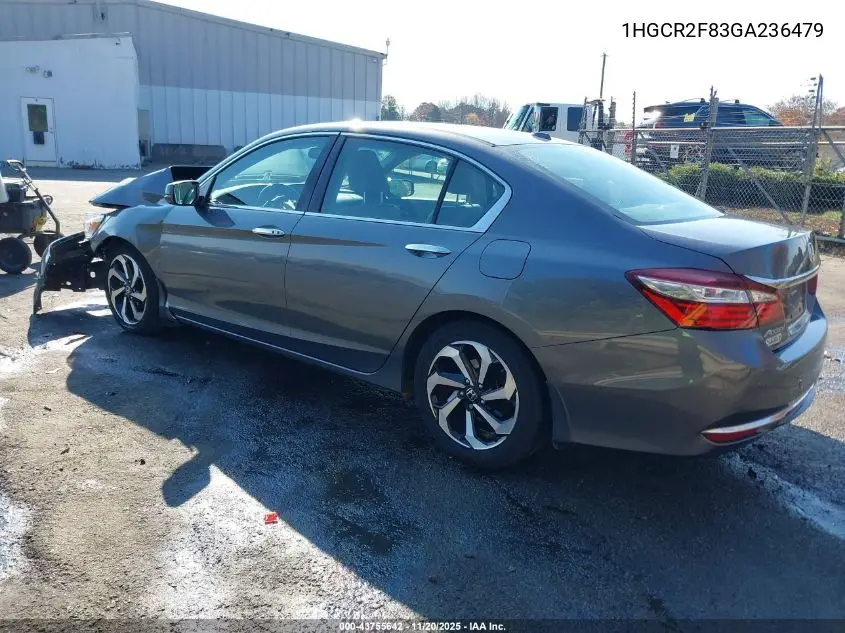 1HGCR2F83GA236479 2016 Honda Accord Ex-L