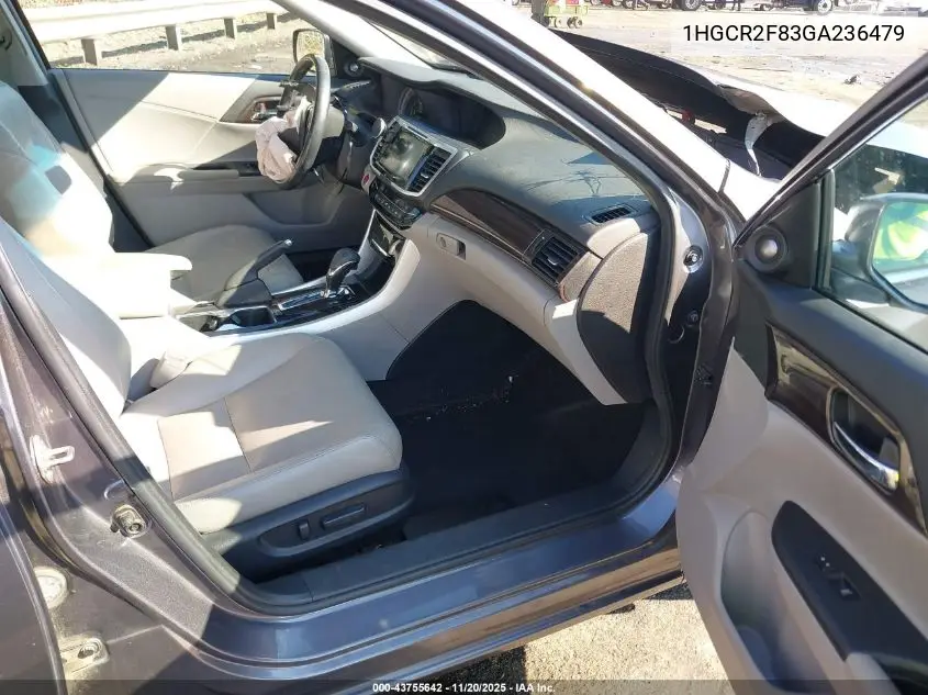 1HGCR2F83GA236479 2016 Honda Accord Ex-L