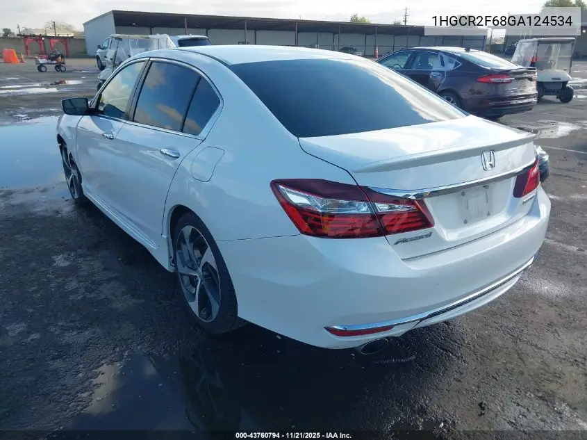 1HGCR2F68GA124534 2016 Honda Accord Sport