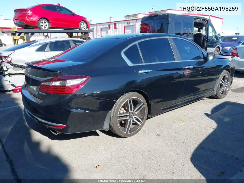 1HGCR2F55GA195259 2016 Honda Accord Sport