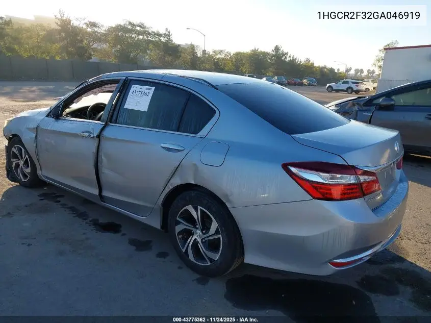 1HGCR2F32GA046919 2016 Honda Accord Lx