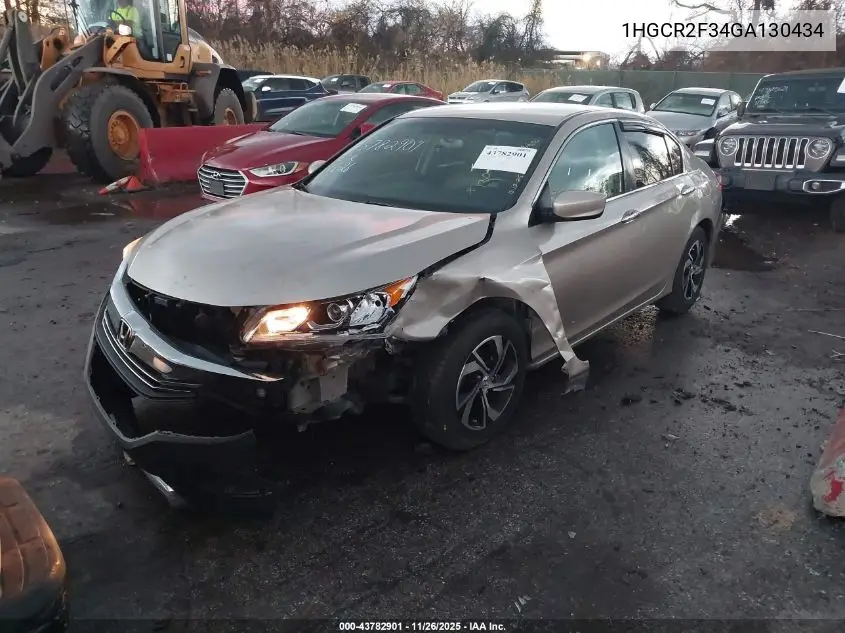 1HGCR2F34GA130434 2016 Honda Accord Lx