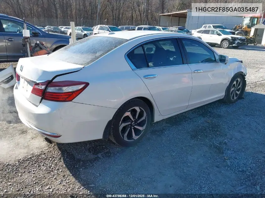 1HGCR2F85GA035487 2016 Honda Accord Ex-L