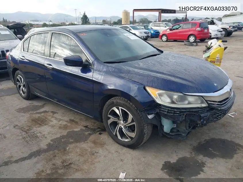 1HGCR2F4XGA033070 2016 Honda Accord Lx