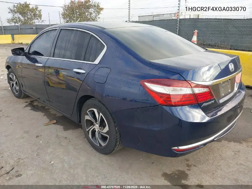 1HGCR2F4XGA033070 2016 Honda Accord Lx