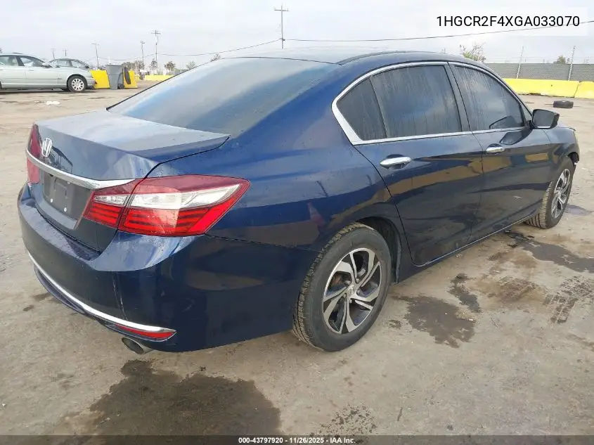 1HGCR2F4XGA033070 2016 Honda Accord Lx