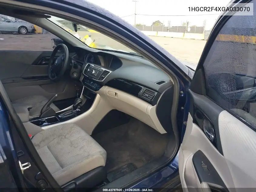 1HGCR2F4XGA033070 2016 Honda Accord Lx