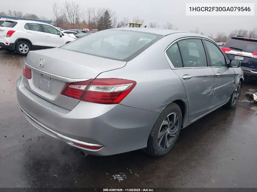 1HGCR2F30GA079546 2016 Honda Accord Lx