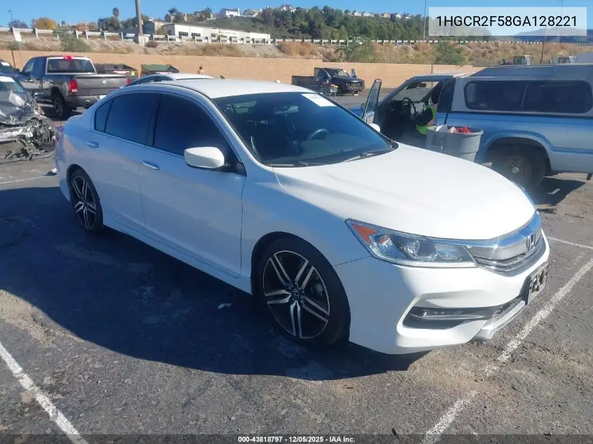 1HGCR2F58GA128221 2016 Honda Accord Sport