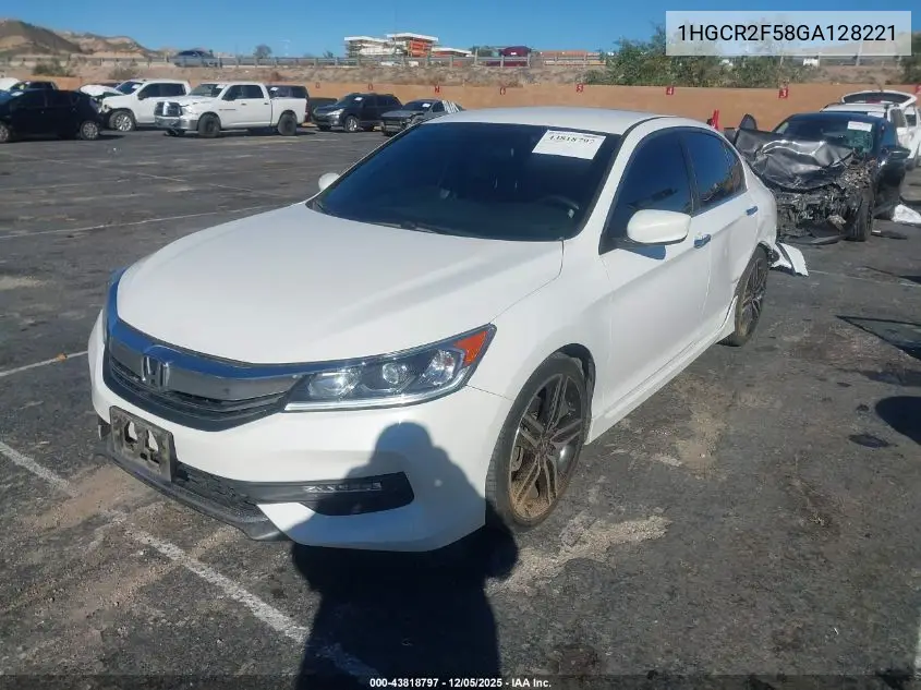 1HGCR2F58GA128221 2016 Honda Accord Sport