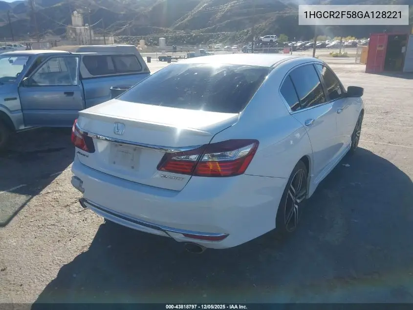 1HGCR2F58GA128221 2016 Honda Accord Sport