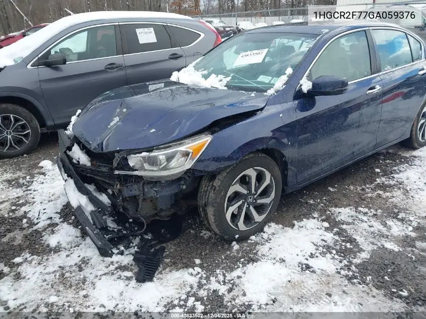 1HGCR2F77GA059376 2016 Honda Accord Ex