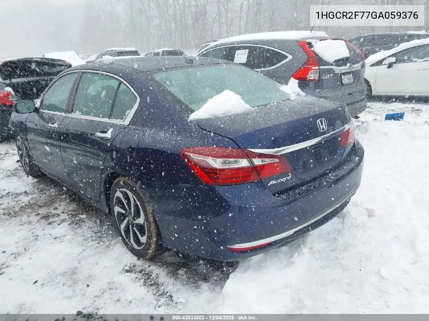 1HGCR2F77GA059376 2016 Honda Accord Ex