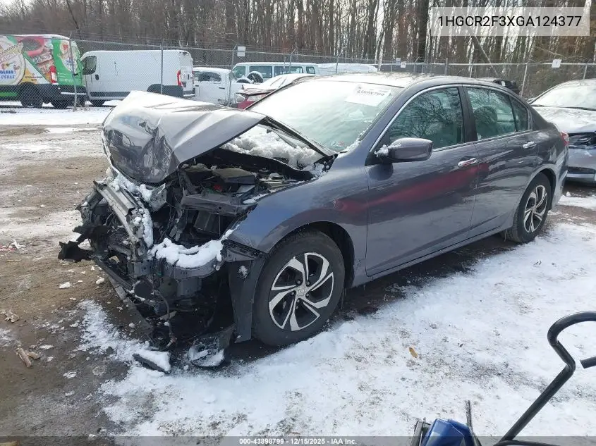 1HGCR2F3XGA124377 2016 Honda Accord Lx