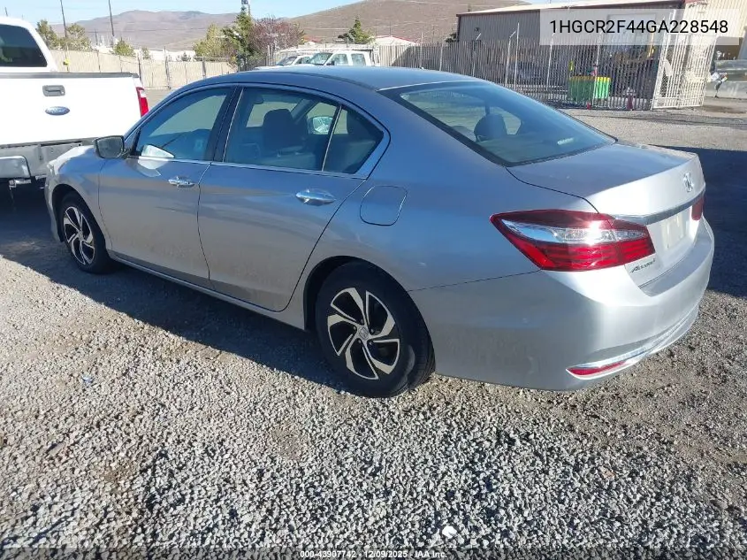 1HGCR2F44GA228548 2016 Honda Accord Lx