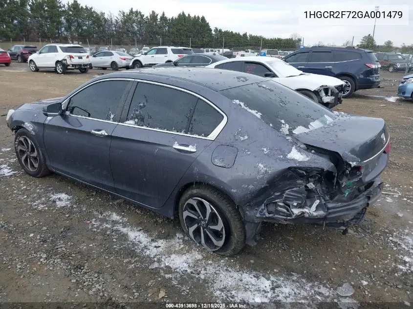 1HGCR2F72GA001479 2016 Honda Accord Ex