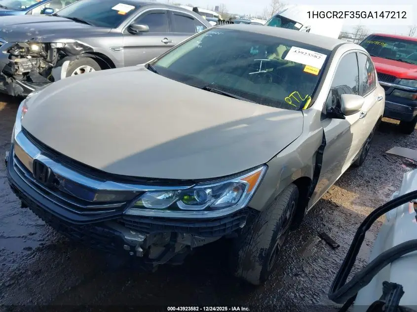 1HGCR2F35GA147212 2016 Honda Accord Lx
