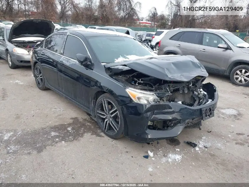 1HGCR2F59GA129409 2016 Honda Accord Sport