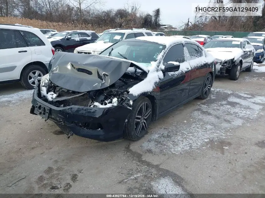 1HGCR2F59GA129409 2016 Honda Accord Sport