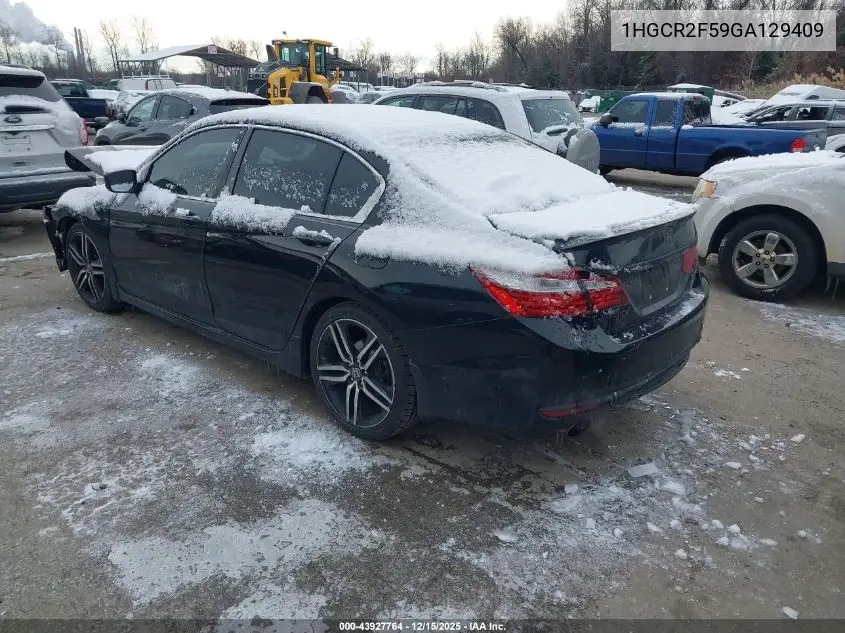 1HGCR2F59GA129409 2016 Honda Accord Sport