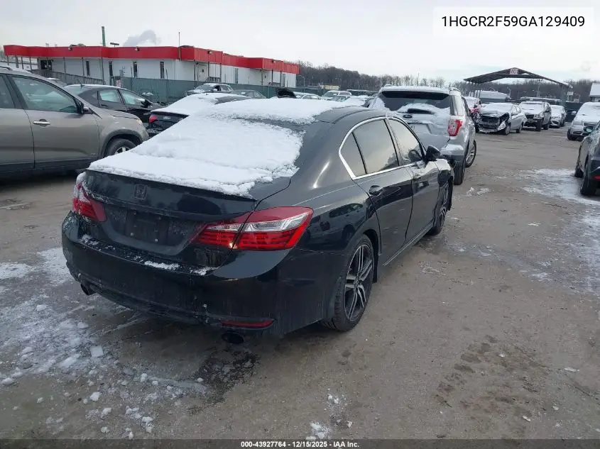 1HGCR2F59GA129409 2016 Honda Accord Sport