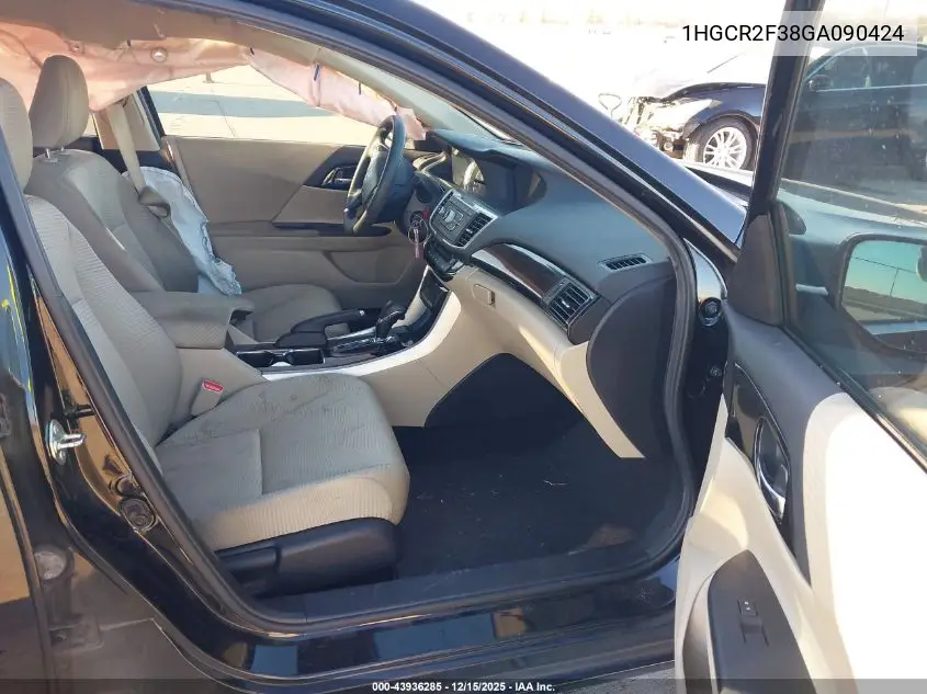 1HGCR2F38GA090424 2016 Honda Accord Lx