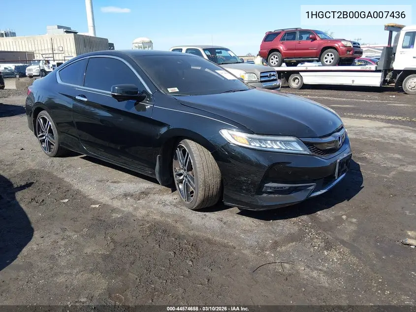 1HGCT2B00GA007436 2016 Honda Accord Touring