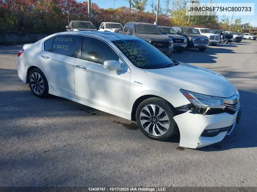 JHMCR6F75HC800733 2017 Honda Accord Touring Hybrid