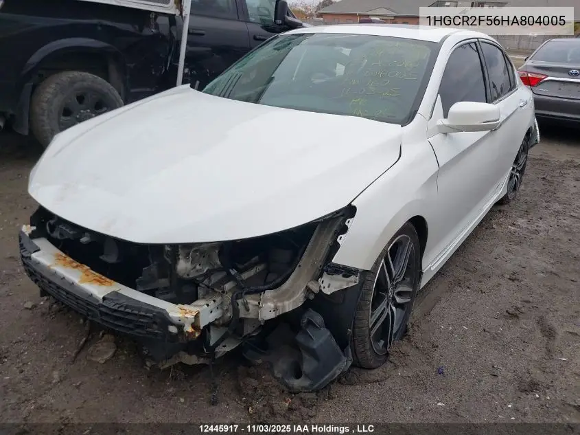1HGCR2F56HA804005 2017 Honda Accord Sport