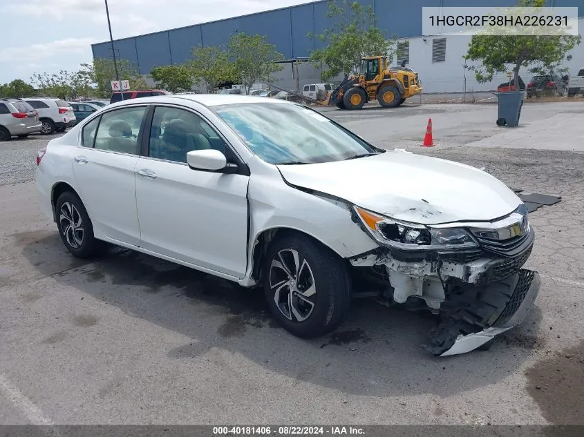 1HGCR2F38HA226231 2017 Honda Accord Lx