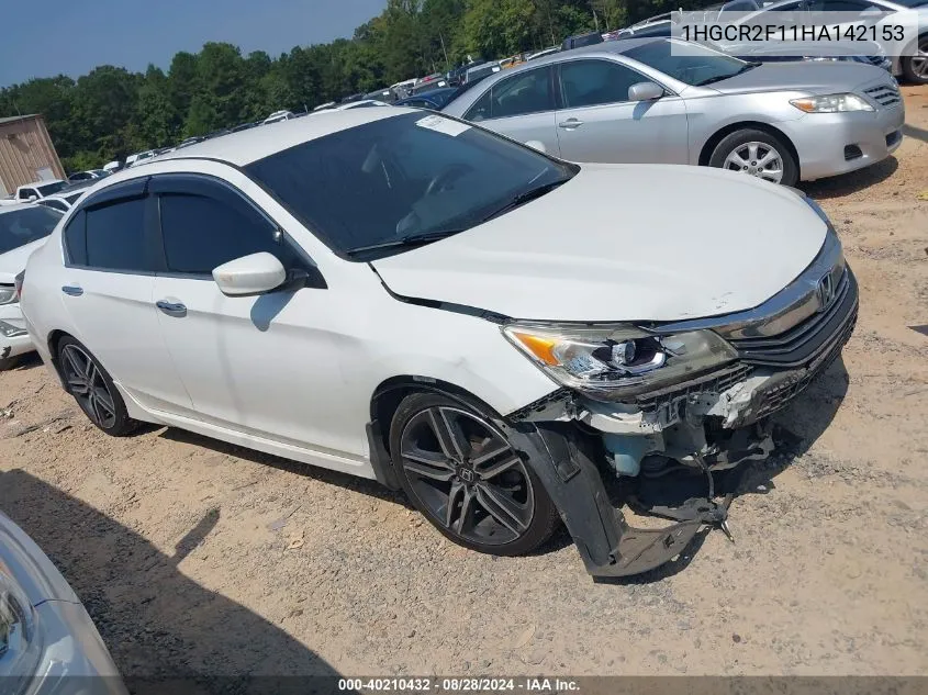 1HGCR2F11HA142153 2017 Honda Accord Sport Se