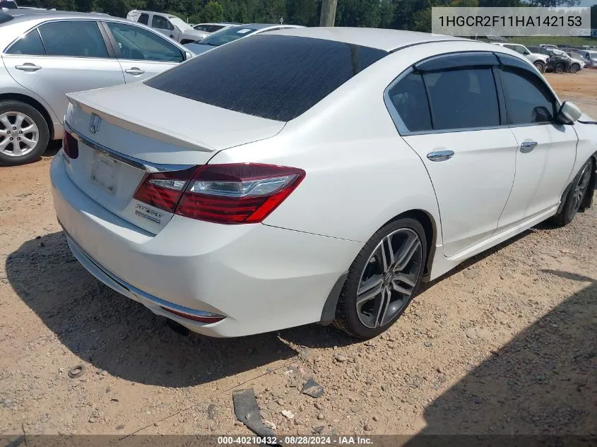 1HGCR2F11HA142153 2017 Honda Accord Sport Se