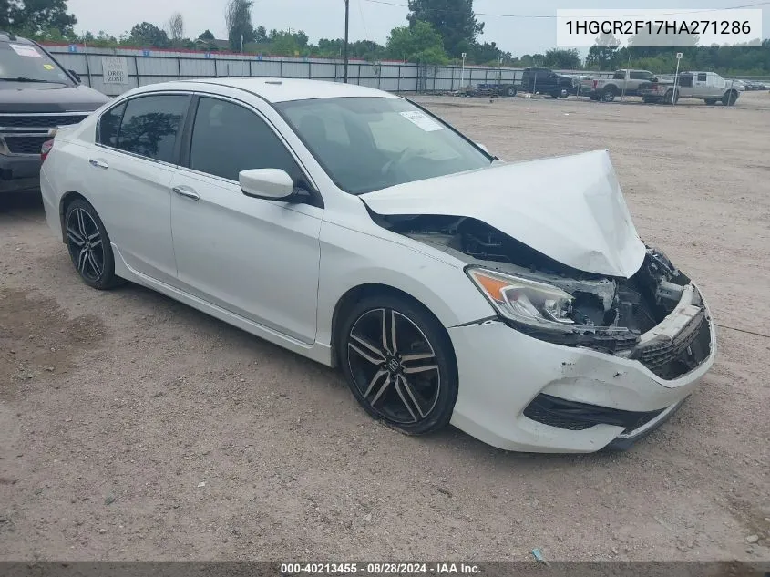 1HGCR2F17HA271286 2017 Honda Accord Sport Se