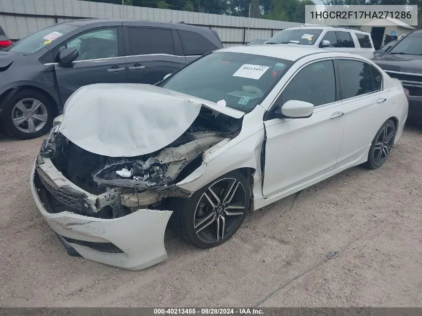 1HGCR2F17HA271286 2017 Honda Accord Sport Se