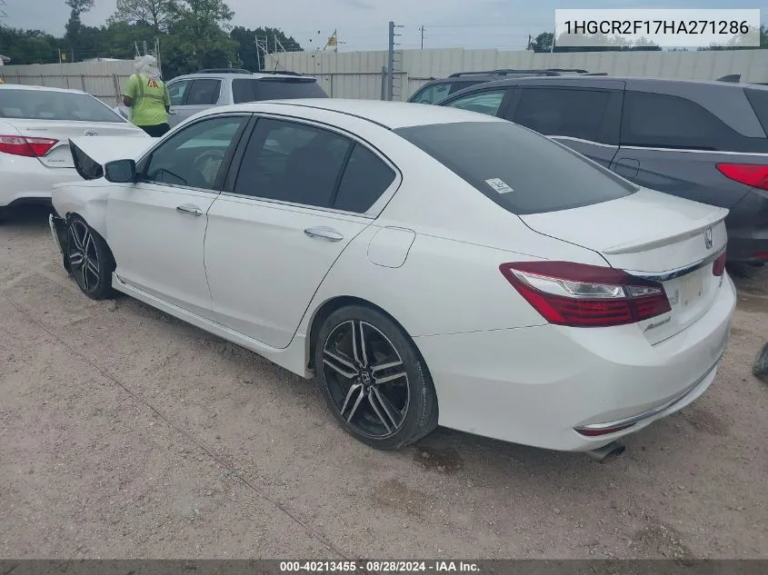 1HGCR2F17HA271286 2017 Honda Accord Sport Se